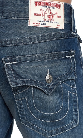 TRUE RELIGION MENS GENO SLIM JEAN W/ FLAP 101290 - Picture 2 of 5